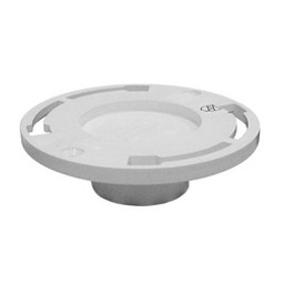 Jones Stephens C50300 Plumbfit Closet Flange with Knockout, 3 in Connection, PVC available at Hep Sales & North Main Lumber image number 1