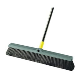 Quickie 00533 Push Broom, 24 in Sweep Face, Polypropylene Bristle, Steel Handle available at Hep Sales & North Main Lumber image number 1