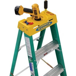 Werner 5906 Step Ladder, 6 ft H, Type II Duty Rating, Fiberglass, 225 lb, 5-Step, 10 ft Max Reach available at Hep Sales & North Main Lumber image number 1