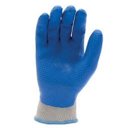 GRX ExaGrip Industrial GRXIND301-XL Breathable Work Gloves, XL, 10.4 in L, Latex Coating, Blue/Gray available at Hep Sales & North Main Lumber image number 1
