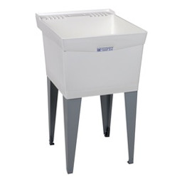 ELM UTILATUB Series 19F Laundry Tub, 18 gal Capacity, 2-Deck Hole, 24 in OAW, 24 in OAD, 20 in OAH, Thermoplastic available at Hep Sales & North Main Lumber image number 1