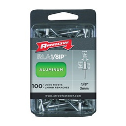 Arrow RLA1/8IP Pop Rivet, Long, 1/2 in L, Aluminum available at Hep Sales & North Main Lumber image number 1