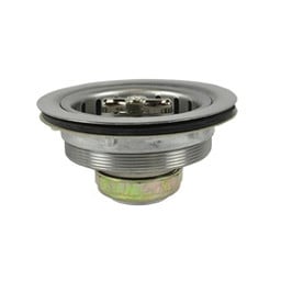 Danco 81077 Basket Strainer, 3-1/2 in Dia, Brass, Polished Stainless Steel, For: 3-1/2 in Drain Opening Sink available at Hep Sales & North Main Lumber image number 1