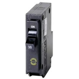 Eaton CHQ130 Thermal Magnetic Circuit Breaker, 30 A, 1-Pole, 120/240 V, Thermal Magnetic, Trip-To-Center Trip, Plug In available at Hep Sales & North Main Lumber image number 1