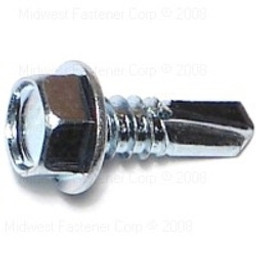 Midwest Fastener 10285 Screw, #14 Thread, 3/4 in L, Washer Head, Hex Drive, Self-Drilling Point, 1 PK available at Hep Sales & North Main Lumber image number 1