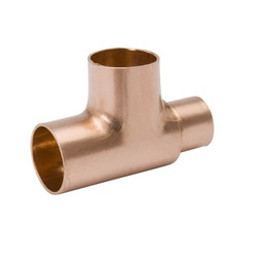 Streamline W 04051 Reducing Tee, 1 x 1/2 x 1 in, Copper, Copper, 700 psi Pressure available at Hep Sales & North Main Lumber image number 1
