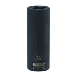 DeWALT DWMT73938OSP Impact Socket, 3/4 in Socket, 1/2 in Drive, 6-Point, CR-440 Steel, Black Oxide available at Hep Sales & North Main Lumber image number 1