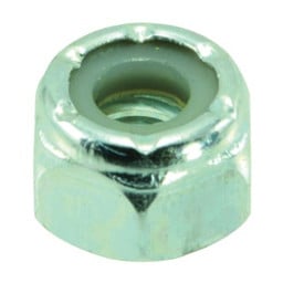 Midwest Fastener 03649 Lock Nut, Coarse Thread, 1/4-20 Thread, Nylon, Zinc available at Hep Sales & North Main Lumber image number 1