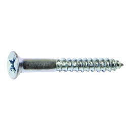 Midwest Fastener 02558 Screw, #8 Thread, 1-1/2 in L, Coarse Thread, Flat Head, Phillips Drive, Sharp Point, Steel, Zinc available at Hep Sales & North Main Lumber image number 1