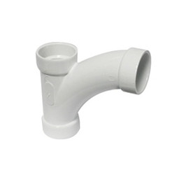 Canplas 194302 Combination Tee Pipe Wye, 2 in, Hub, PVC, White, SCH 40 Schedule available at Hep Sales & North Main Lumber image number 1