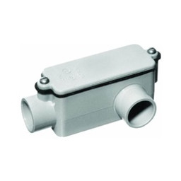 Carlon E984F-CAR Conduit Body, PVC, Gray available at Hep Sales & North Main Lumber image number 1