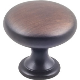 Hardware Resources K778BORB-4 Cabinet Knob, Zinc, Brushed Oil-Rubbed Bronze, 4/PK available at Hep Sales & North Main Lumber image number 1