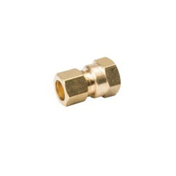 B & K ProLine CP-230NLB Pipe Adapter, 1/2 x 3/8 in, Compression, Brass available at Hep Sales & North Main Lumber image number 1