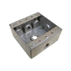 Morris Products Inc 36210 Weatherproof Box, 4-1/2 in W, 2-3/16 in D, 4-1/2 in H, Aluminum, Gray, Powder-Coated available at Hep Sales & North Main Lumber image number 1