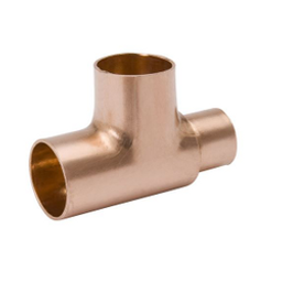 Streamline W 64033 Reducing Tee, 3/4 x 3/4 x 1/2 in, Copper, Copper available at Hep Sales & North Main Lumber image number 1