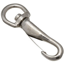 National Hardware 3050BC Series N222-729 Spring Snap, 20 lb Working Load, Zinc, Nickel available at Hep Sales & North Main Lumber image number 1