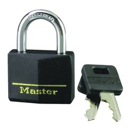 Master Lock 141D Padlock, Keyed Different Key, 1/4 in Dia Shackle, Steel Shackle, Brass Body, 1-9/16 in W Body available at Hep Sales & North Main Lumber image number 1