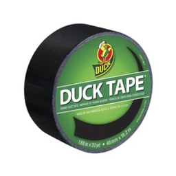 Duck 1265013 Duct Tape, 20 yd L, 1.88 in W, Vinyl Backing, Black available at Hep Sales & North Main Lumber image number 1