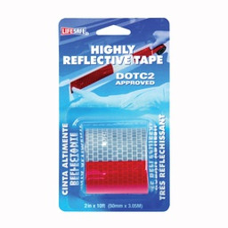 Incom RE2110 Reflective Tape, 10 ft L, 2 in W, Red/Silver available at Hep Sales & North Main Lumber image number 1