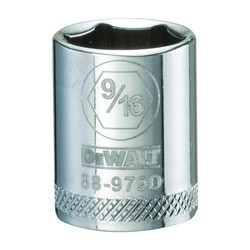 DeWALT DWMT88979OSP Hand Socket, 9/16 in Socket, 3/8 in Drive, 6-Point, Vanadium Steel, Polished Chrome available at Hep Sales & North Main Lumber image number 1