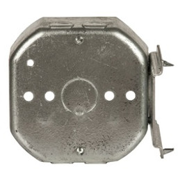 Raco 160 Octagonal Box, 4.067 in OAW, 1-1/2 in OAD, 3.579 in OAH, 1-Gang, 3-Knockout, Steel Housing Material, Gray available at Hep Sales & North Main Lumber image number 1