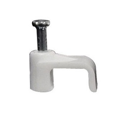 Morris Products Inc 35014 1-Nail Round Cable Clip, Plastic, White available at Hep Sales & North Main Lumber image number 1