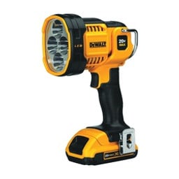 DeWALT DCL043 Spot Light, 20 V, 4-Lamp, LED Lamp, 1000 Lumens, Plastic Fixture available at Hep Sales & North Main Lumber image number 1