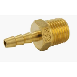 B & K ProLine BHB-96NLB Pipe Adapter, 3/16 x 1/4 in, Barb x MIP, Brass, Gold available at Hep Sales & North Main Lumber image number 1