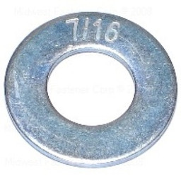 Midwest Fastener 03913 Washer, 7/16 in ID, 59/64 in OD, 0.062 in Thick, Steel Alloy, Yellow Zinc, 8 Grade, 25/PK available at Hep Sales & North Main Lumber image number 1
