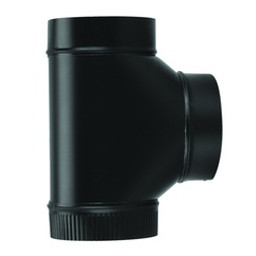 Imperial BM0083 Assembled Tee, 6 in, 24 ga Thick Wall, Steel, Black, Matte available at Hep Sales & North Main Lumber image number 1