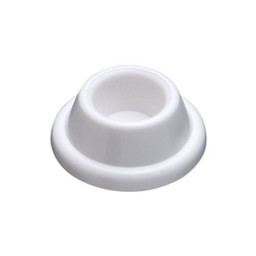 National Hardware N215-897 Door Stop, 1.9 in Dia Base, 0.72 in Projection, Plastic, White available at Hep Sales & North Main Lumber image number 1