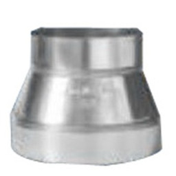 Gray Metal 5X4-311P Plain Stove Pipe Reducer, 5 x 4 in, Steel, Gray, Galvanized available at Hep Sales & North Main Lumber image number 1