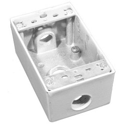 Morris Products Inc 36012 Weatherproof Box, 2-3/4 in W, 2 in D, 4-1/2 in H, Aluminum, White, Powder-Coated, 1/PK available at Hep Sales & North Main Lumber image number 1