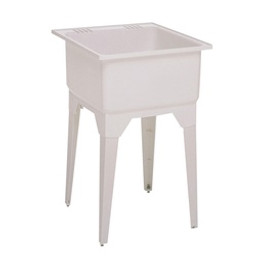 Maax 101684-003-102 Sink, 24-3/8 in OAW, 32-5/8 in OAH, Polypropylene, White, Free-Standing, 1-Basin available at Hep Sales & North Main Lumber image number 1