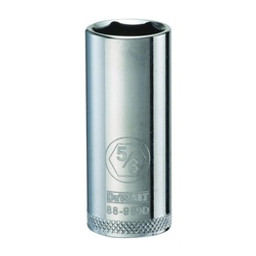 DeWALT DWMT88989OSP Drive Socket, 5/8 in Socket, 3/8 in Drive, 6-Point, Vanadium Steel, Polished Chrome available at Hep Sales & North Main Lumber image number 1