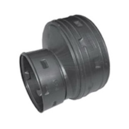 ADS 0614AA Reducing Pipe Coupling, 6 x 4 in, Slip Joint x Barb, Polyethylene, Black available at Hep Sales & North Main Lumber image number 1