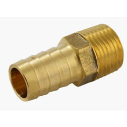 B & K ProLine BHB-493NLB Pipe Adapter, 5/8 x 1/2 in, Barb x MIP, Brass, Gold available at Hep Sales & North Main Lumber image number 1