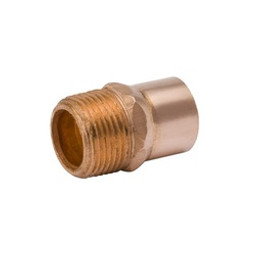 Streamline W 01147 Pipe Adapter, 3/4 x 1/2 in, MPT, Copper, 700 psi Pressure available at Hep Sales & North Main Lumber image number 1
