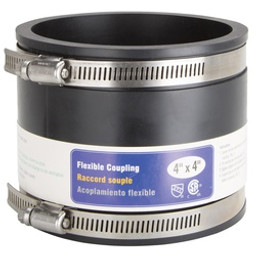 ProSource Coupling, 4 in x 4 in, PVC, Black available at Hep Sales & North Main Lumber image number 1