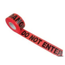 CH Hanson 16103 Barricade Safety Tape, 300 ft L, 3 in W, Red, Polyethylene available at Hep Sales & North Main Lumber image number 1