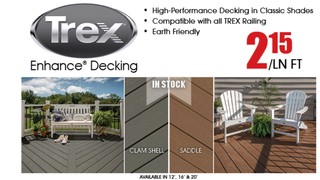 Trex enhanced decking