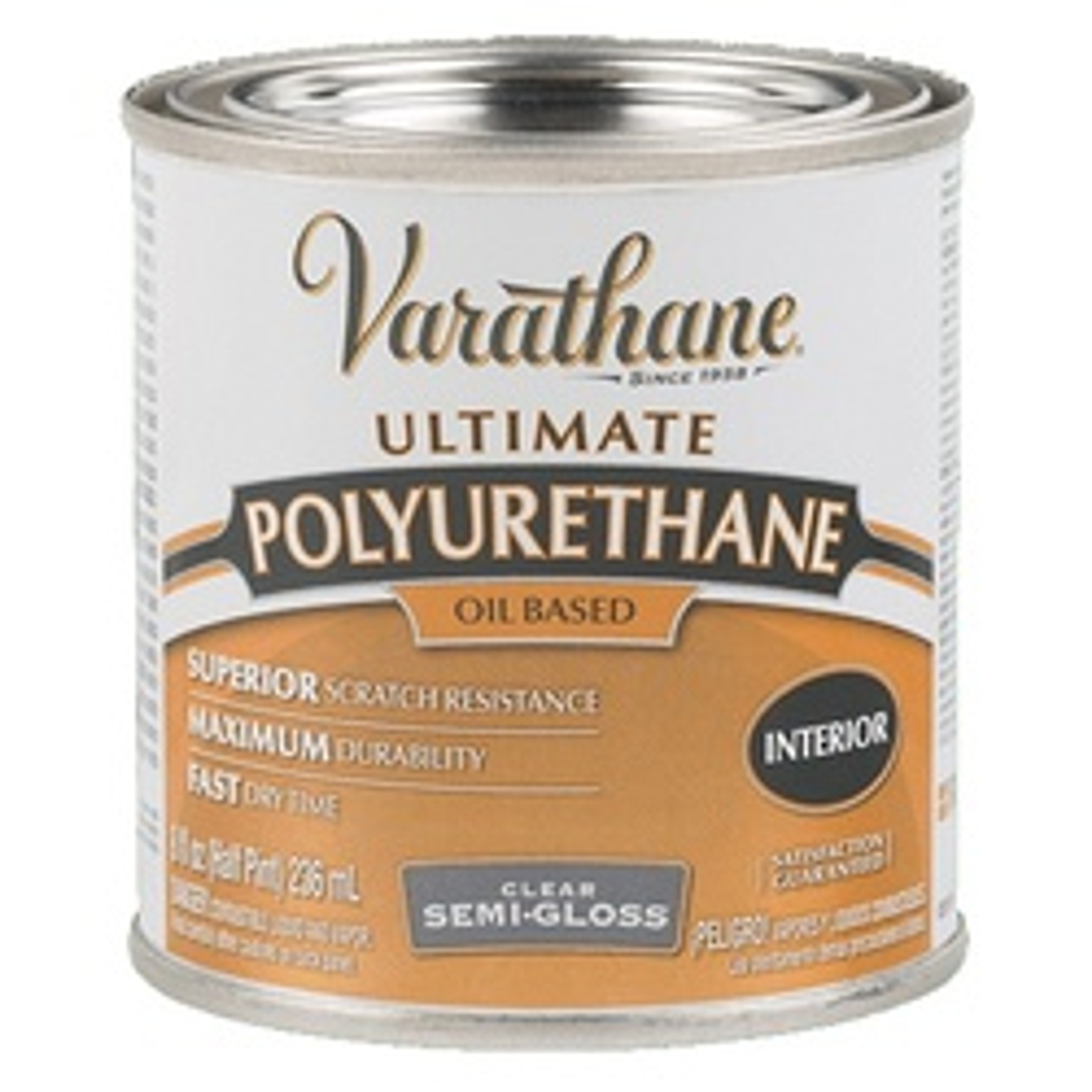 Varathane 6061H Polyurethane, Semi-Gloss, Liquid, Clear, 1/2 pt available at Hep Sales & North Main Lumber image number 1