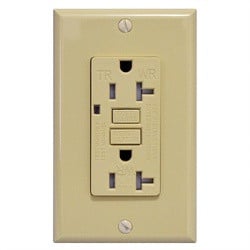 AH Lighting GFCI/20/TR/WR/I/UL943/2018 GFCI Receptacle, 120 V, 20 A, Ivory available at Hep Sales & North Main Lumber image number 1
