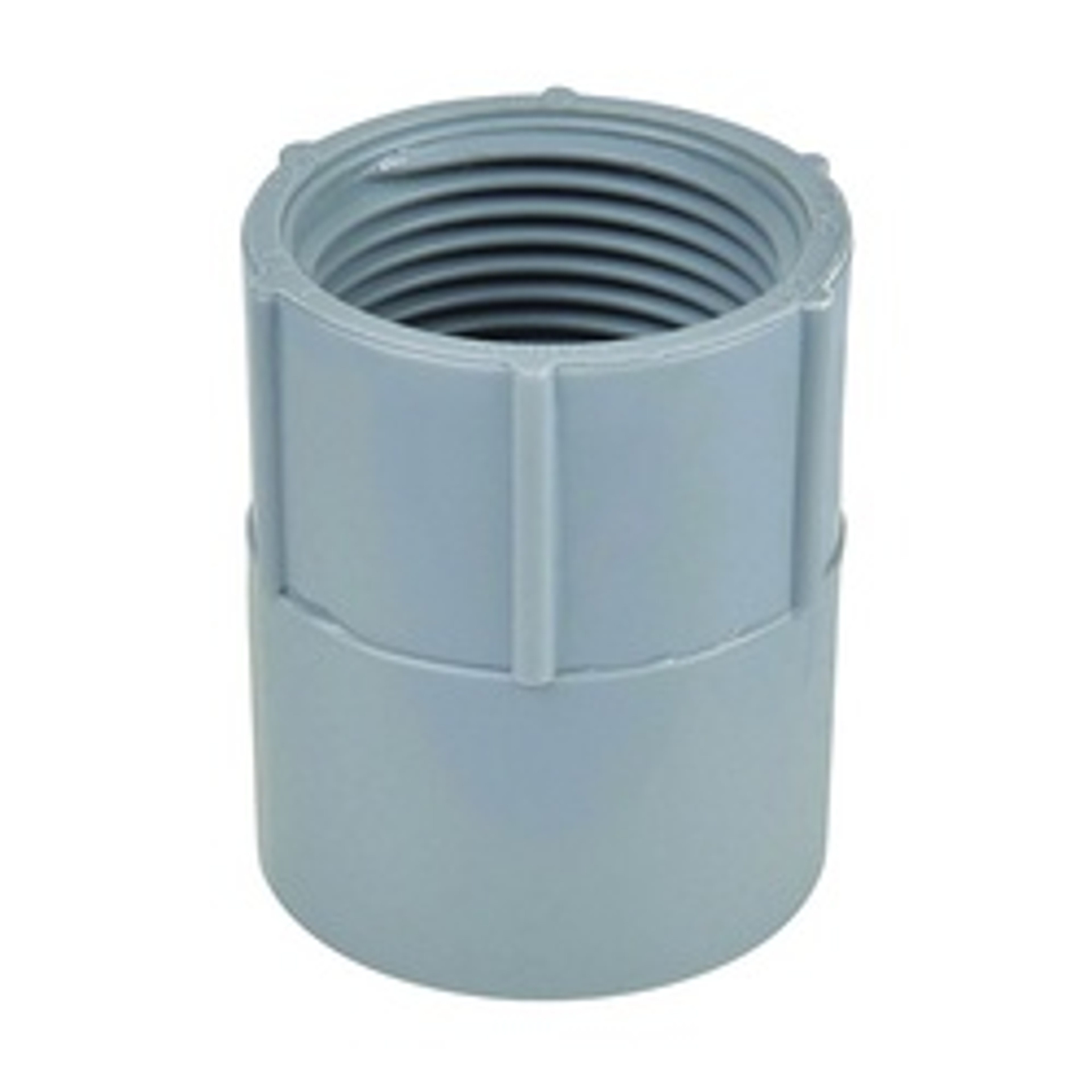 Carlon E942HR Conduit Adapter, 1-1/2 in FPT x Socket, 2-5/32 in Dia, 2-7/32 in L, PVC, Gray available at Hep Sales & North Main Lumber image number 1
