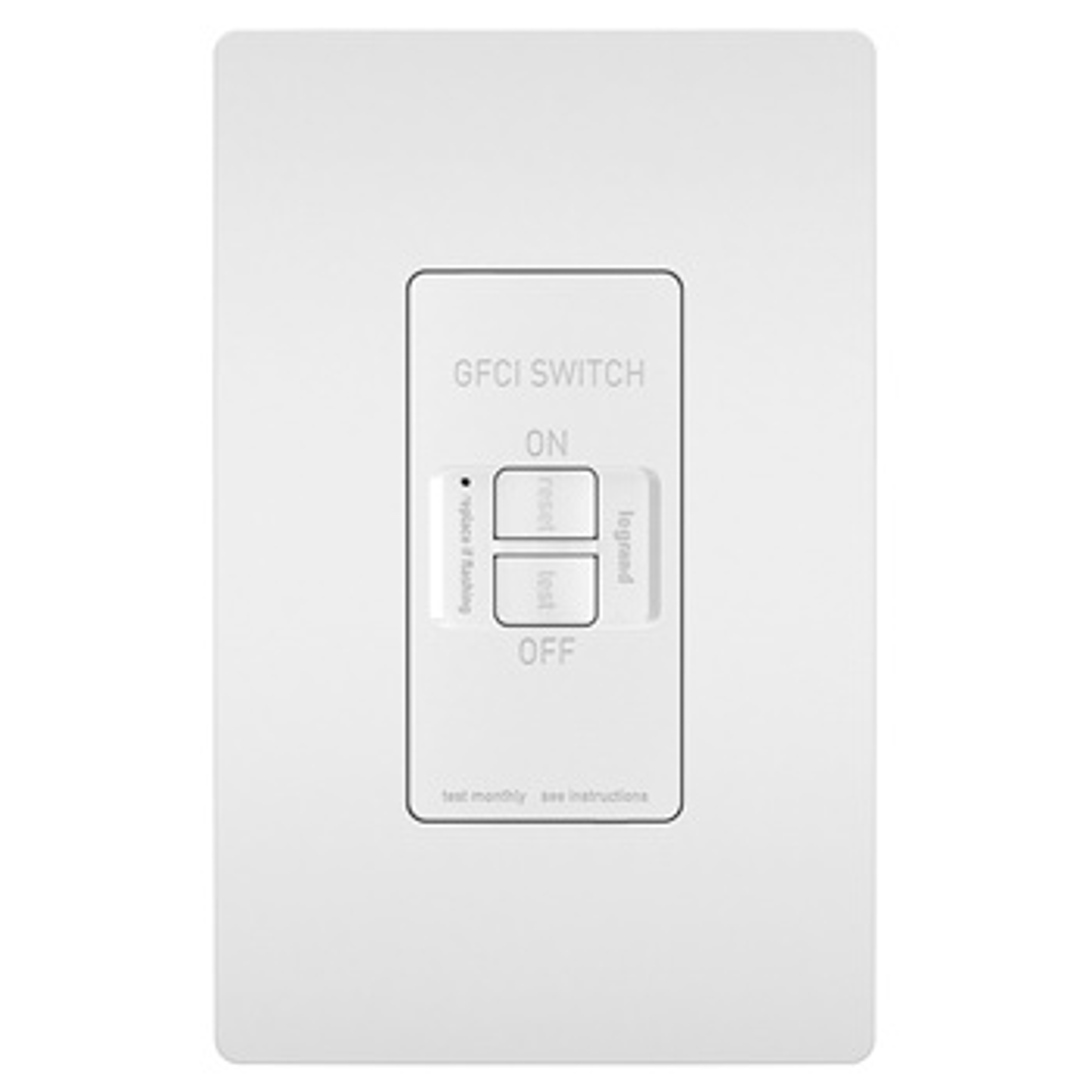 Pass & Seymour radiant 2087W GFCI Receptacle, 125 V, 20 A, NEMA: NEMA 5-20R, Back and Side Wiring, White