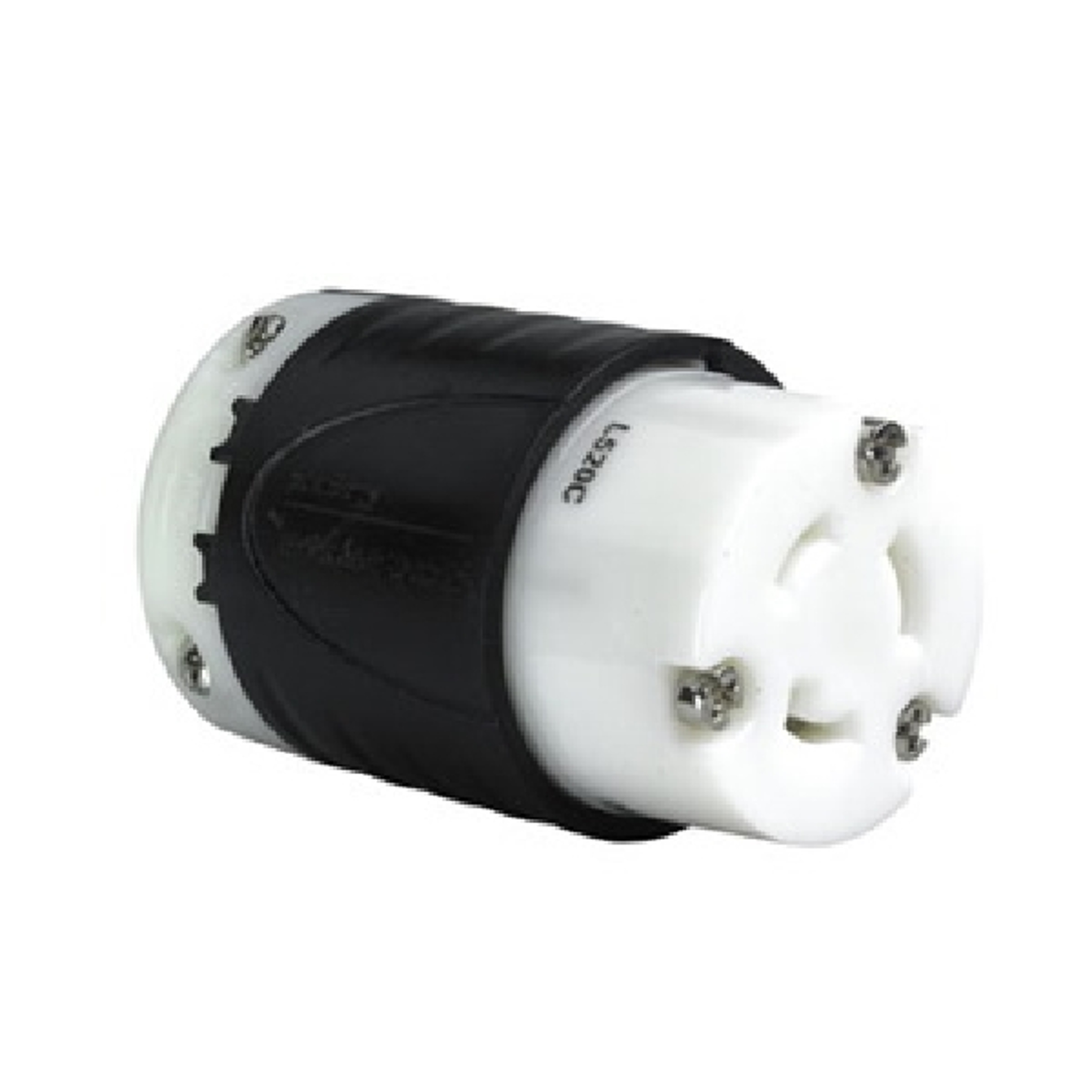 Pass & Seymour L520CCC Electrical Connector, 2 -Pole, 20 A, 125 V, NEMA: NEMA L5-20R, Black/White