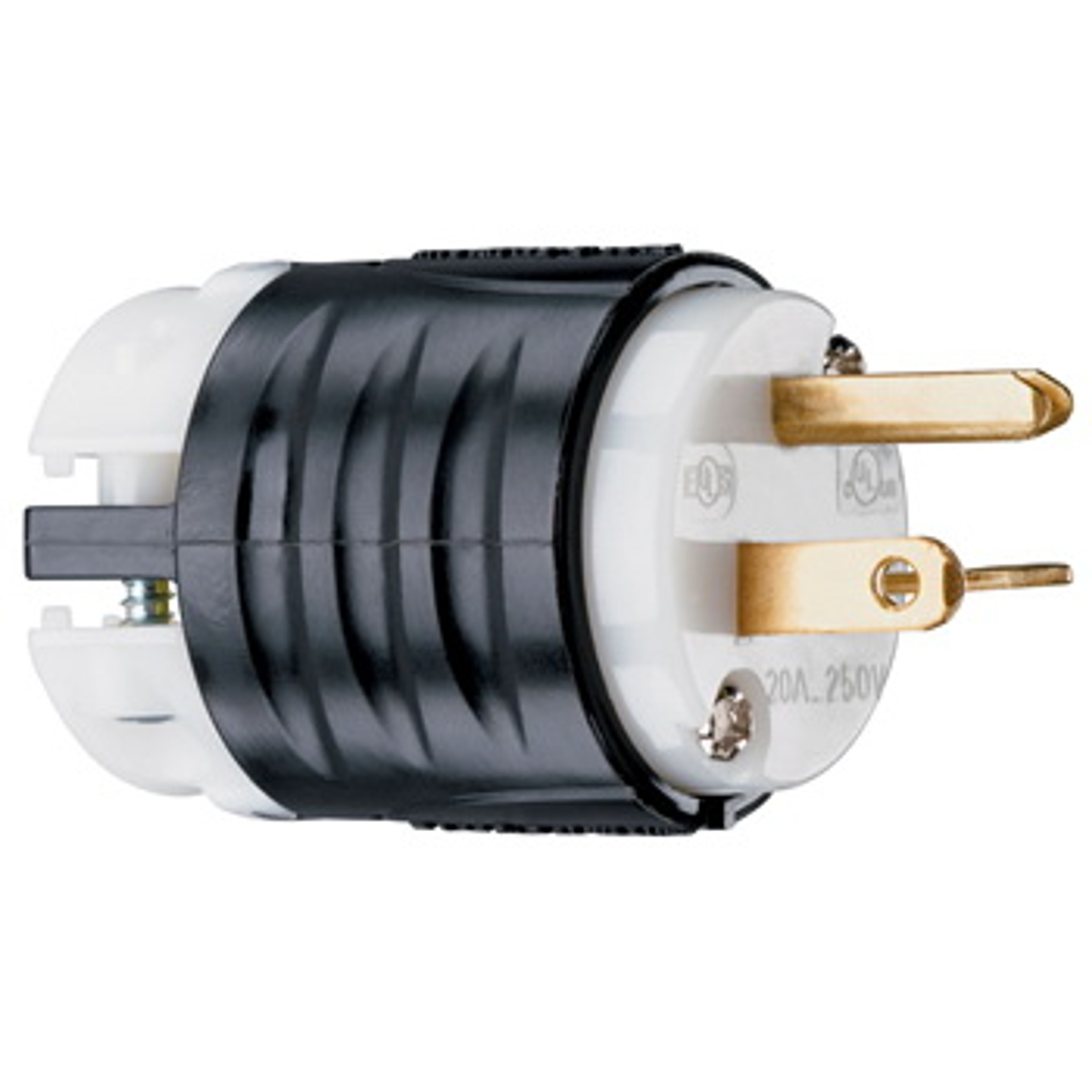Pass & Seymour PS5466X Electrical Plug, 2 -Pole, 20 A, 250 V, Screw, IP20, NEMA: NEMA 6-20P, Black/White