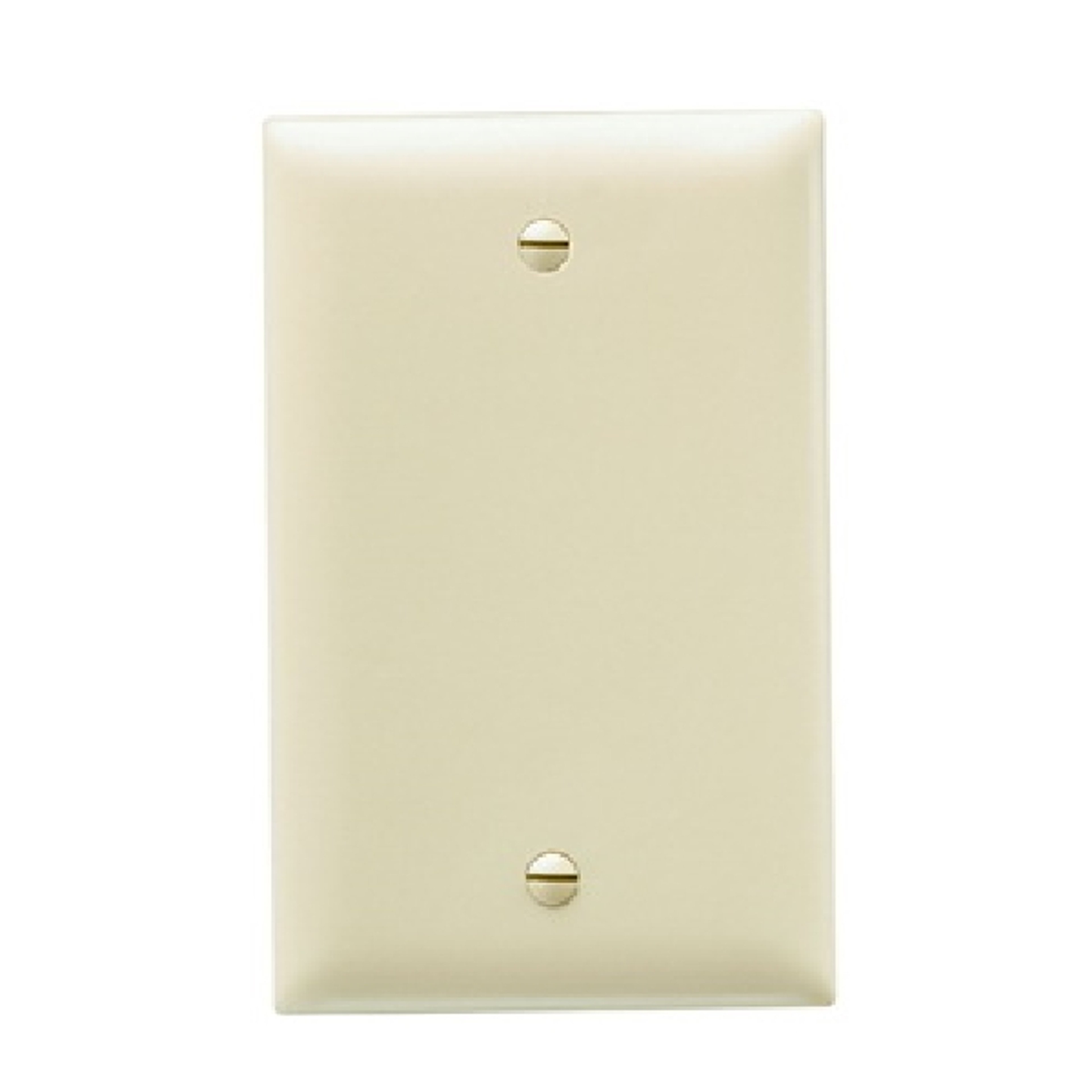 Pass & Seymour TradeMaster TP TP13-I Blank Wallplate, 4.687 in L, 2.937 in W, 0.07 in Thick, 1 -Gang, Nylon, Ivory