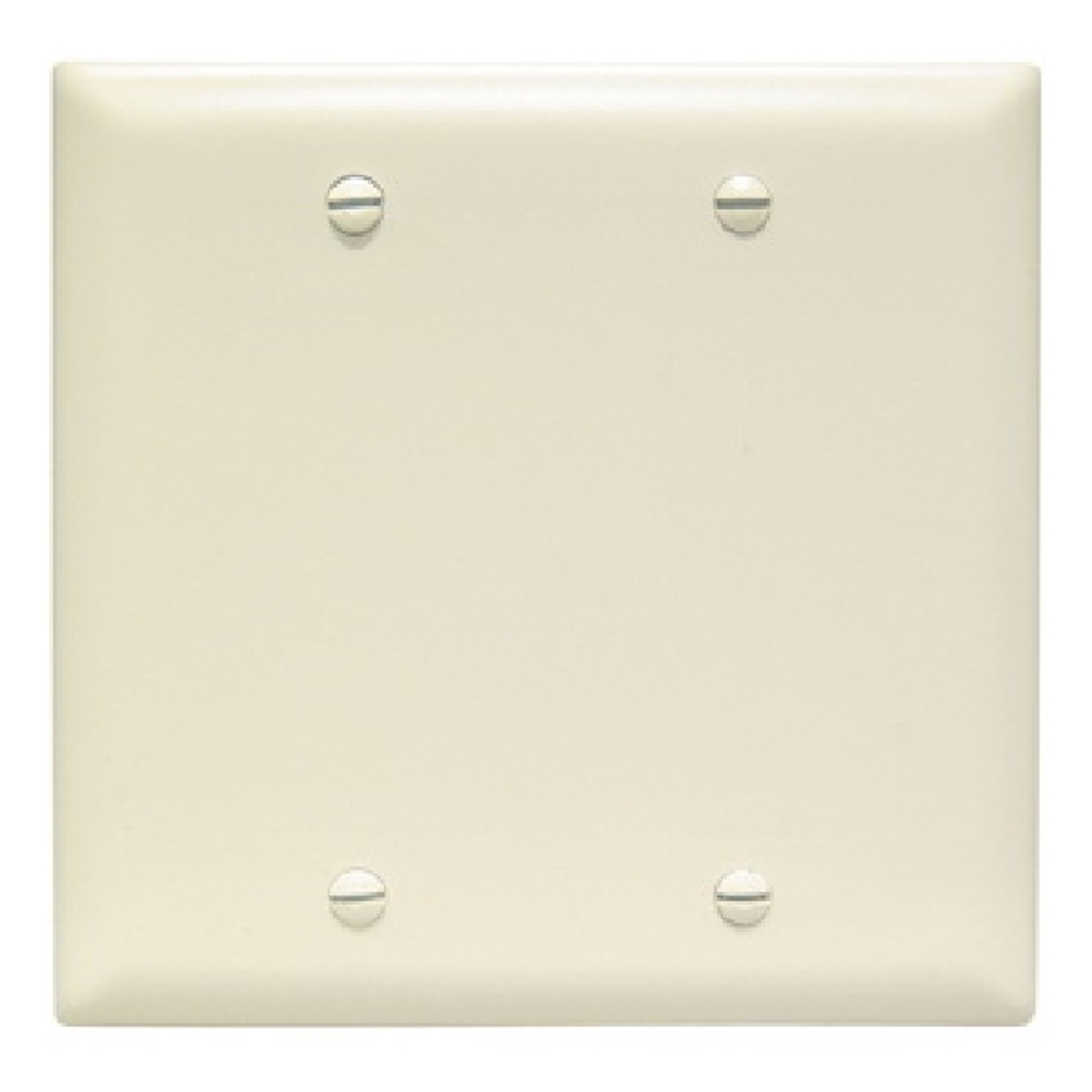 Pass & Seymour TradeMaster TP TP23-LA Blank Wallplate, 4.687 in L, 4-3/4 in W, 0.07 in Thick, 2 -Gang, Nylon