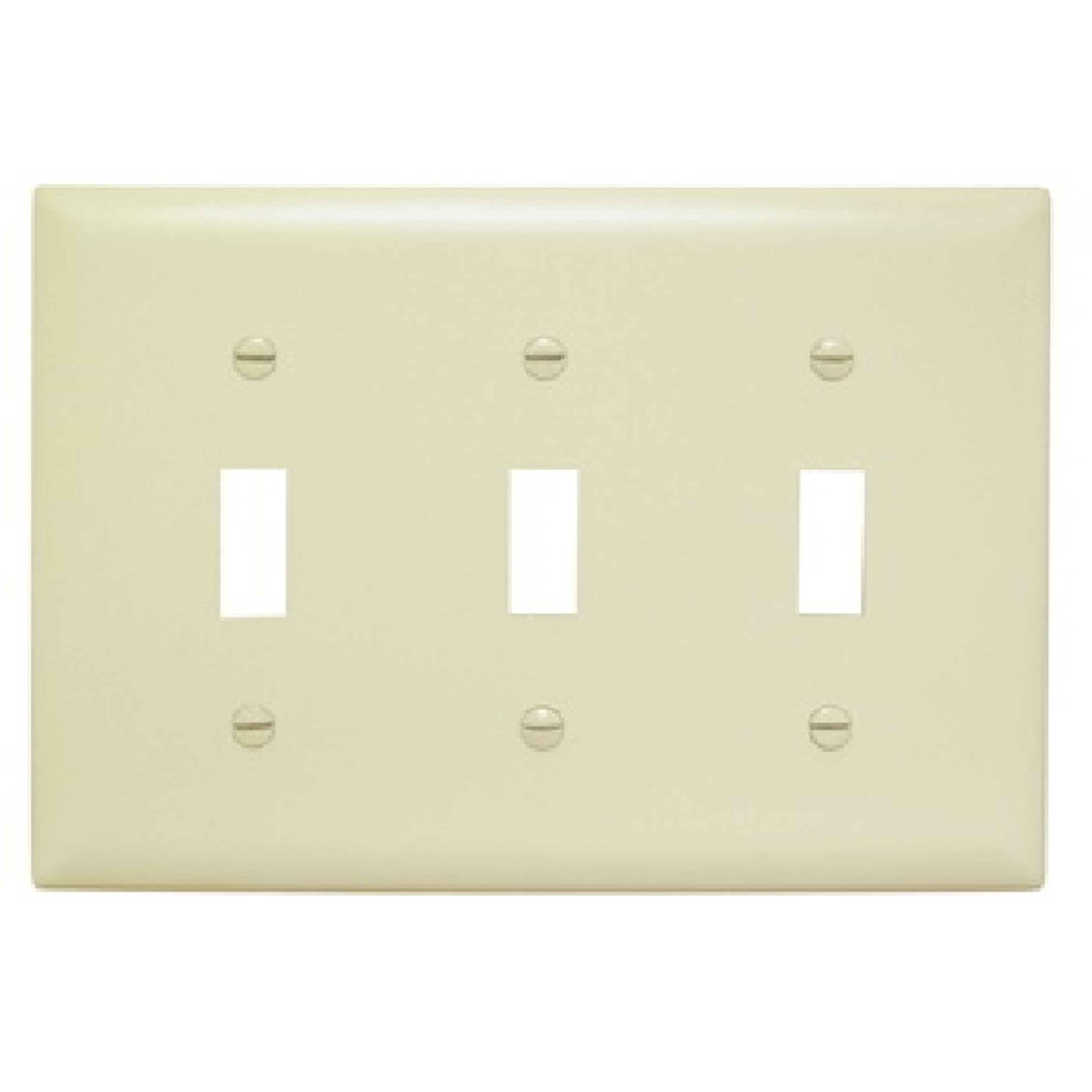 Pass & Seymour TradeMaster TP TP3-I Wallplate, 4-11/16 in L, 6.563 in W, 3 -Gang, Nylon, Ivory